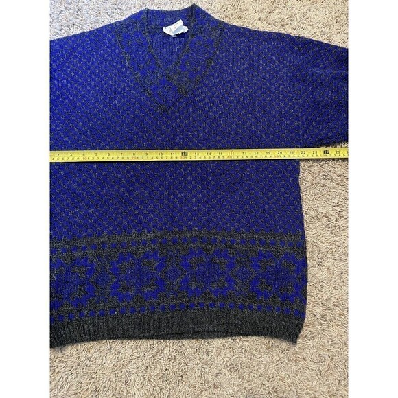 THE Bay La Baie Vintage Sweater Wool Blend Purple Gray Italy Unisex Men'… - Picture 6 of 8